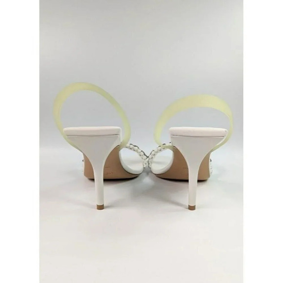 Givenchy Chain Embellished G Woven Ivory Leather Heel Sandals Size 41 MSRP $925 - Picture 9 of 13